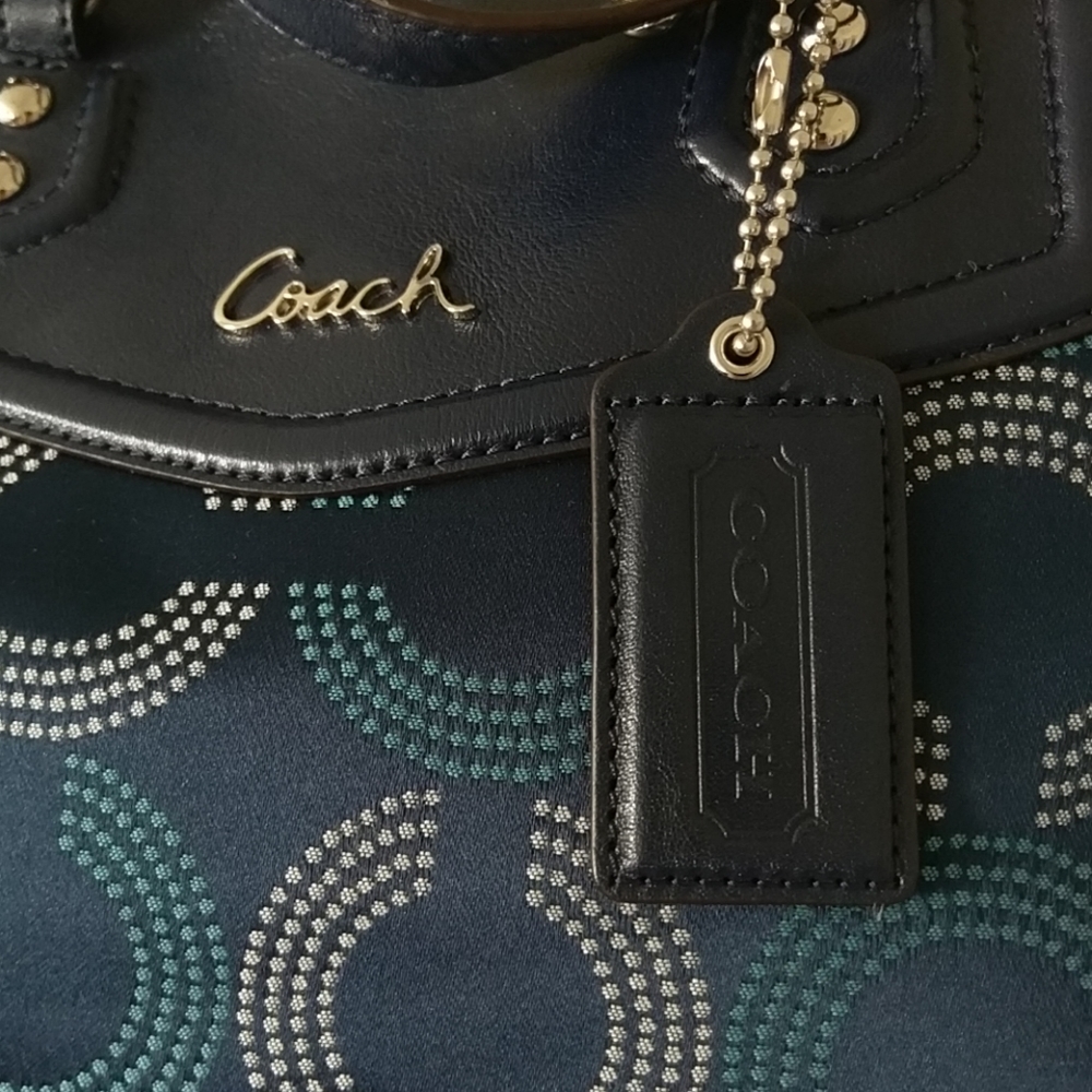 COACH ASHLEY DOTTED OP ART NORTH/SOUTH SAT… - Picture 2 of 8